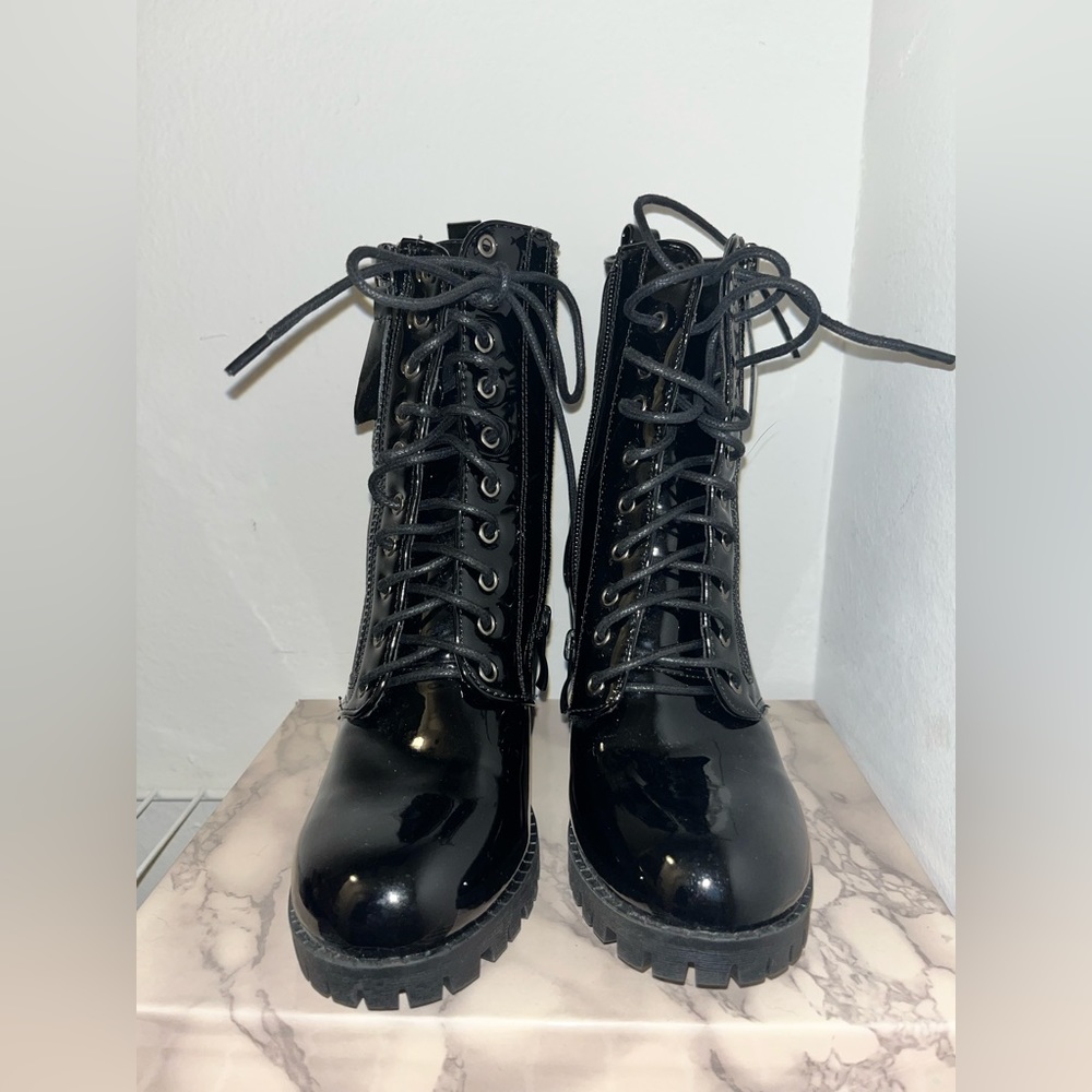 Lace Up Chunky Combat Boots